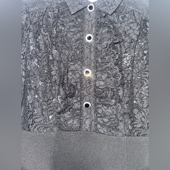 Rebecca Vallance Women's Black Kelsey Lace Minidress Size 12 Formal - Picture 8 of 11